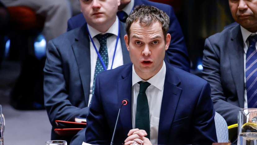 UN Security Council members attend a meeting about the Middle East situation, including the Palestinian Question at UN Headquarters in New York