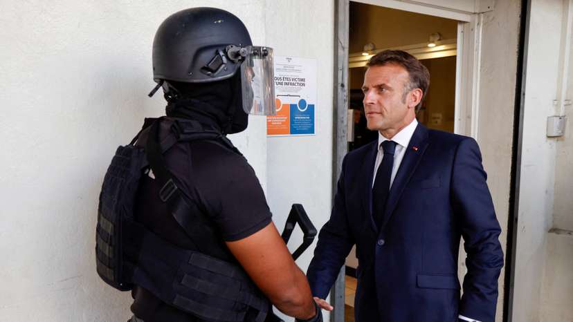 FILE PHOTO: French President Macron visits New Caledonia