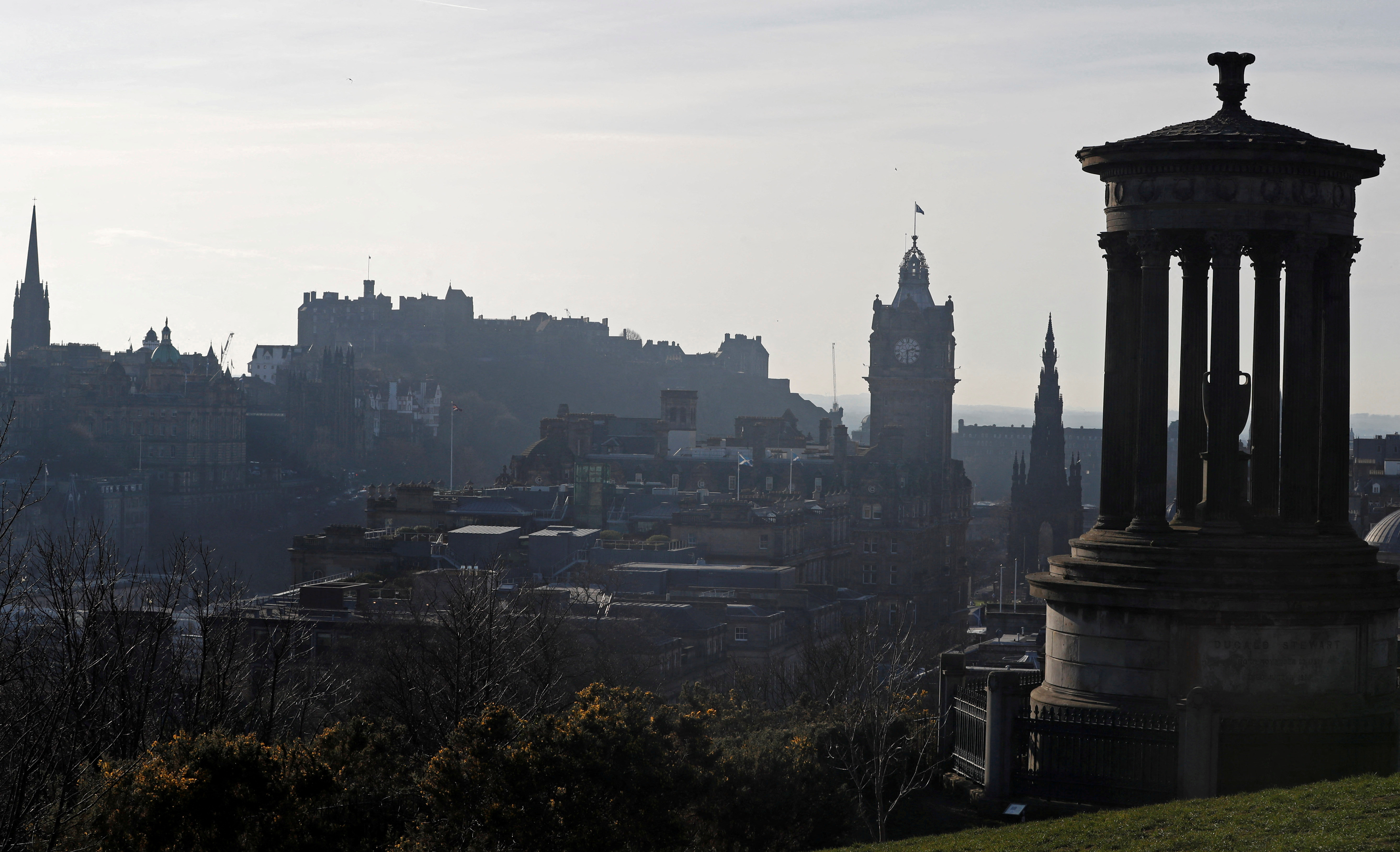 FILE PHOTO: The city centre is viewed from Calton Hill Edinburgh, Scotland