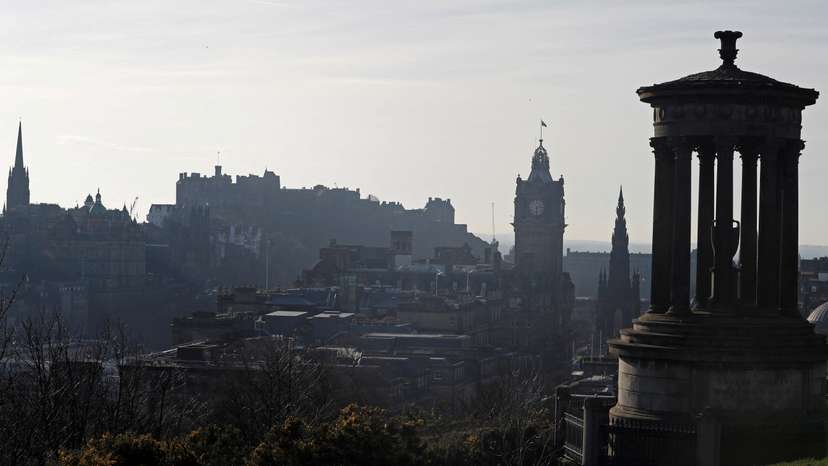 FILE PHOTO: The city centre is viewed from Calton Hill Edinburgh, Scotland