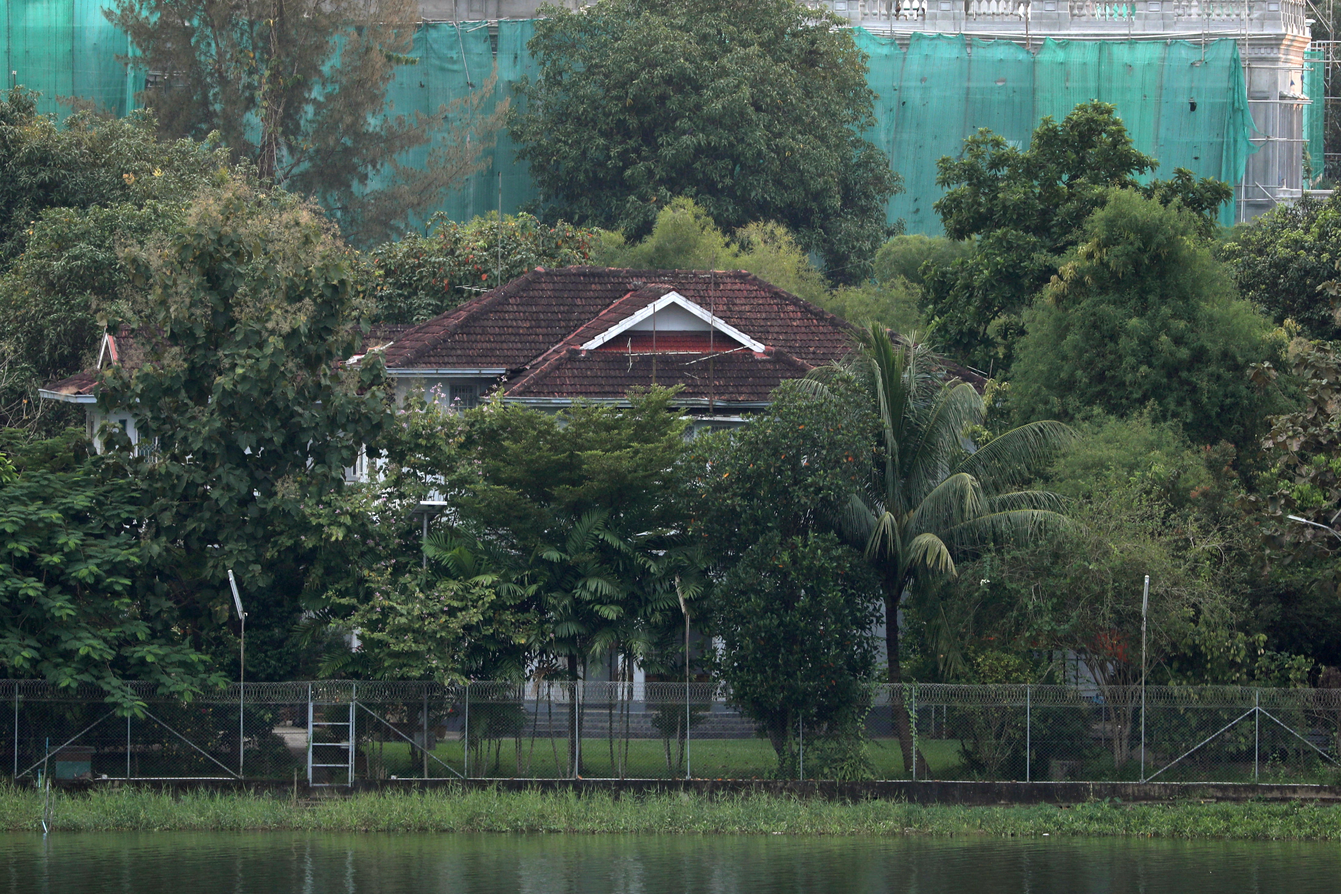 FILE PHOTO: Myanmar's State Counsellor Aung San Suu Kyi's house is seen in Yangon
