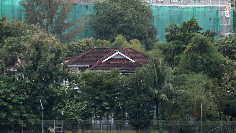 FILE PHOTO: Myanmar's State Counsellor Aung San Suu Kyi's house is seen in Yangon