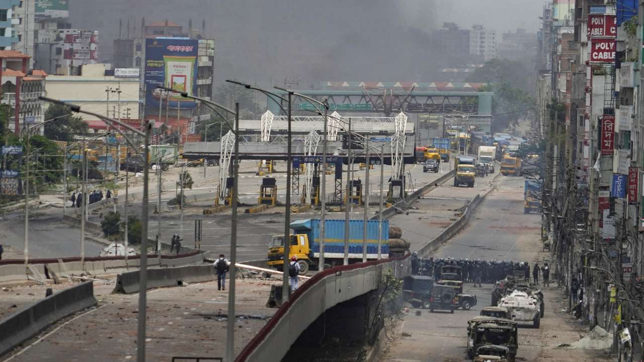 Curfew imposed in response to student-led protests against government job quotas, in Dhaka
