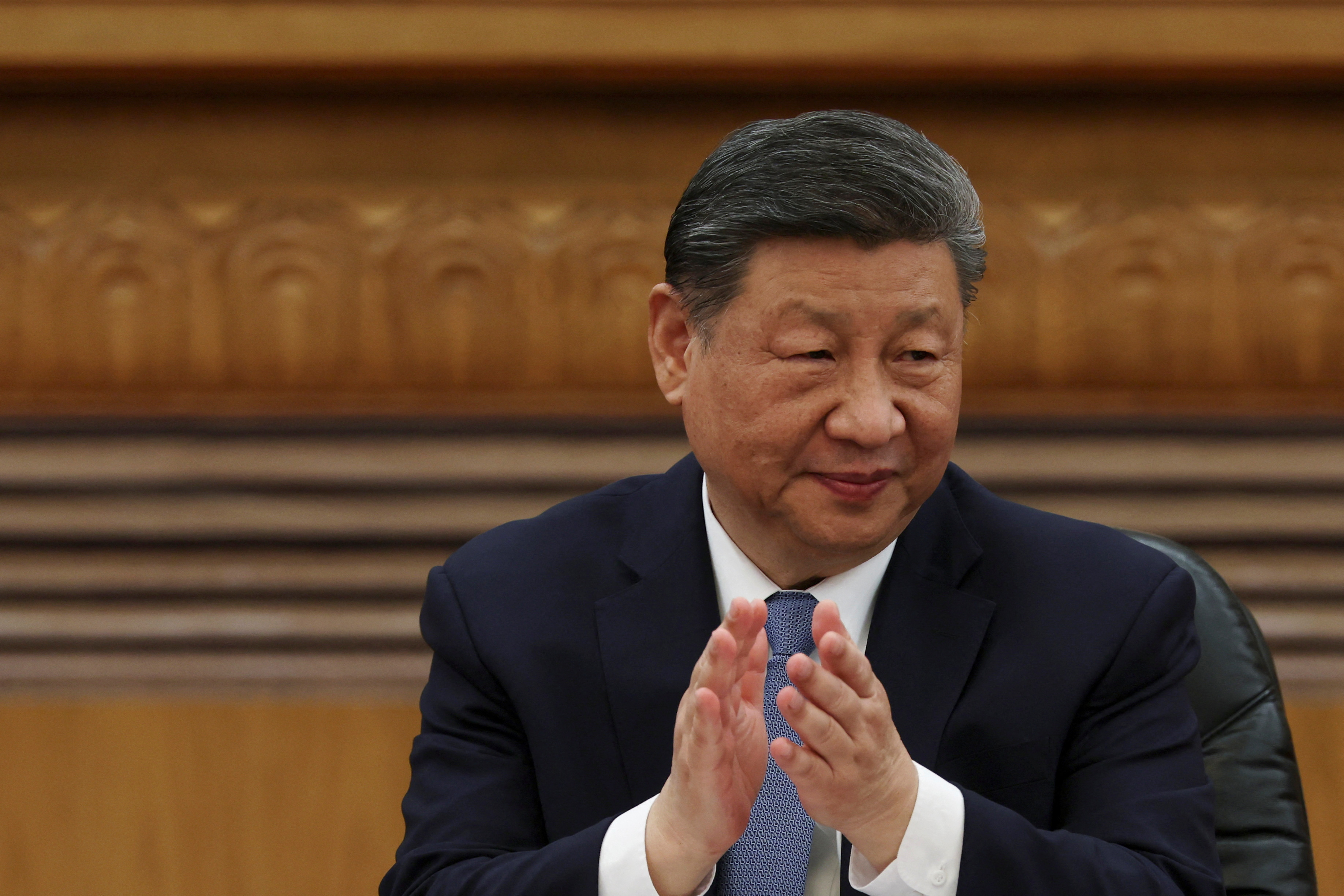 Chinese President Xi Jinping meets foreign business leaders in Beijing