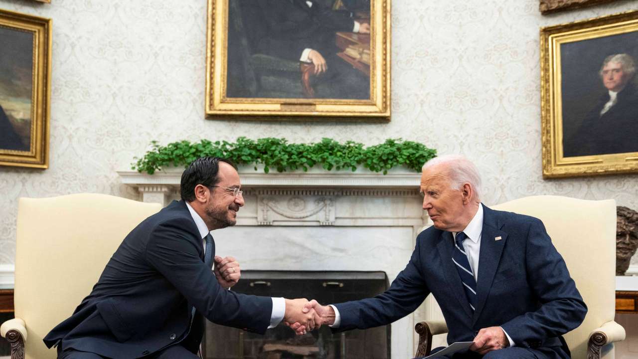 U.S. President Joe Biden meets with Cyprus President Nikos Christodoulides