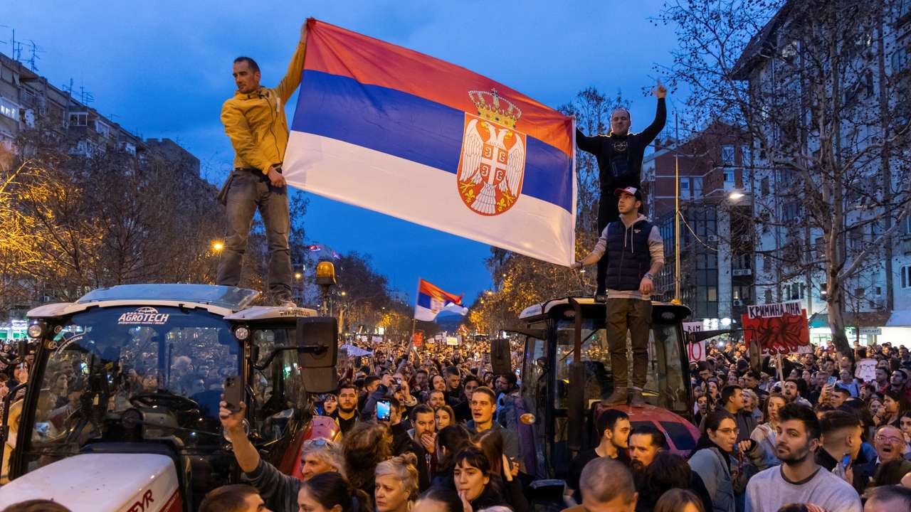 Serbian students protest against beating of their colleagues in Novi Sad