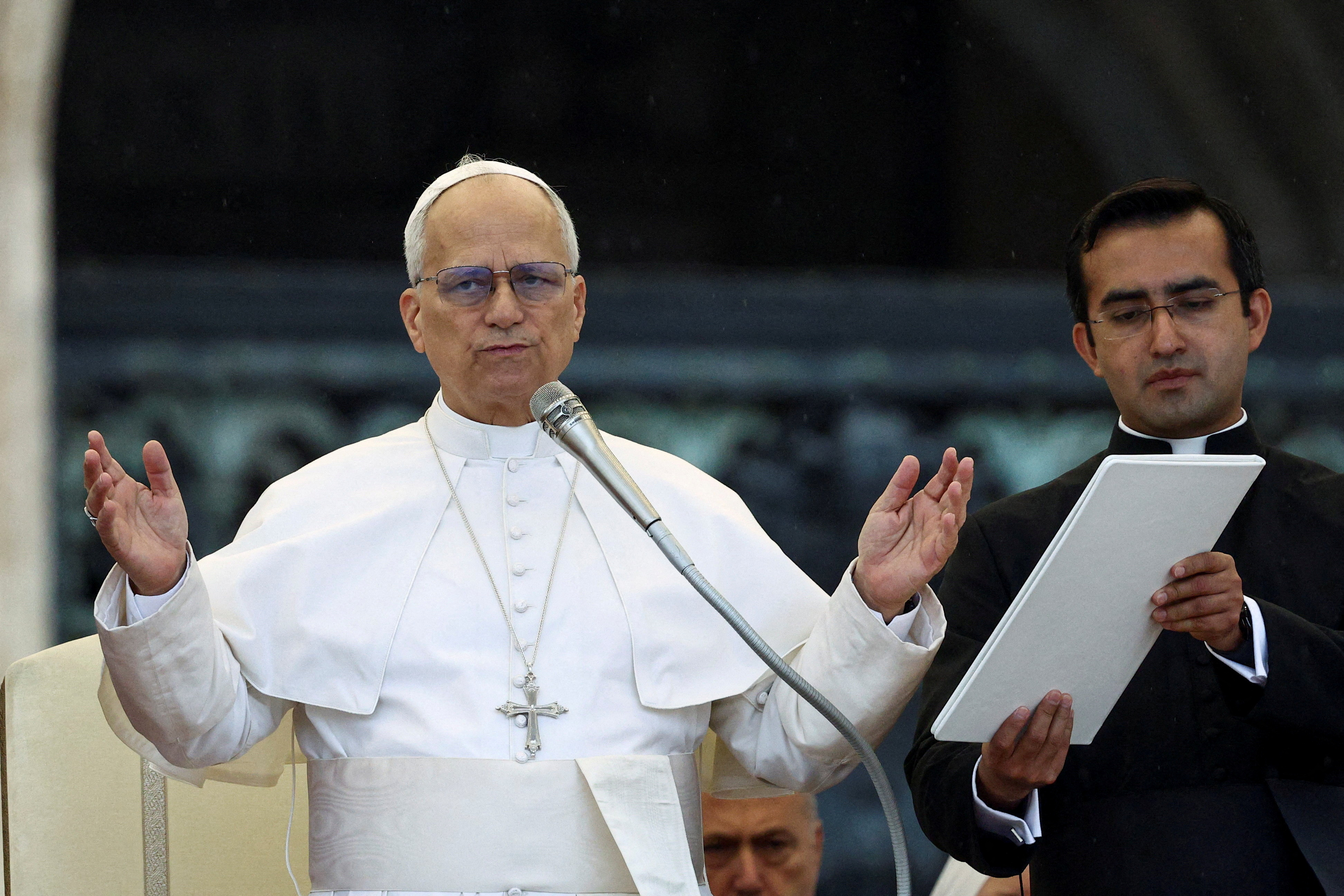 FILE PHOTO: Pope Leo XIV holds general audience in St. Peter's Square at the Vatican