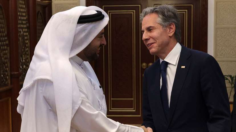 U.S. Secretary of State Antony Blinken arrives at Qatar