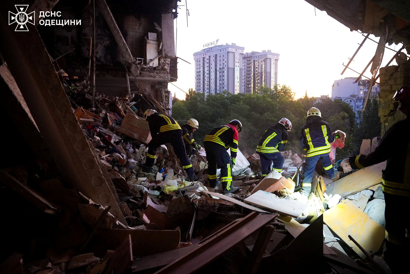 Aftermath of a Russian drone attack in Odesa