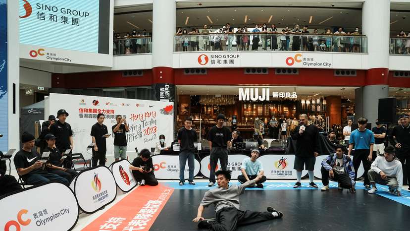 Breakdancer Cheung Cheuk-Man (B-Boy Ex) dances during the Breaking Team Qualities competition in Hong Kong