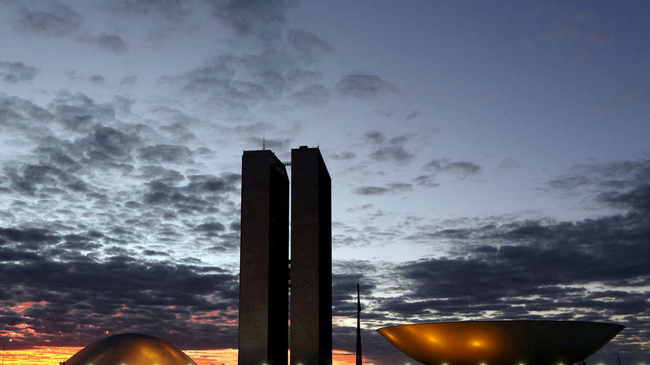 FILE PHOTO: A general view of Brazil's National Congress during sunrise in Brasilia