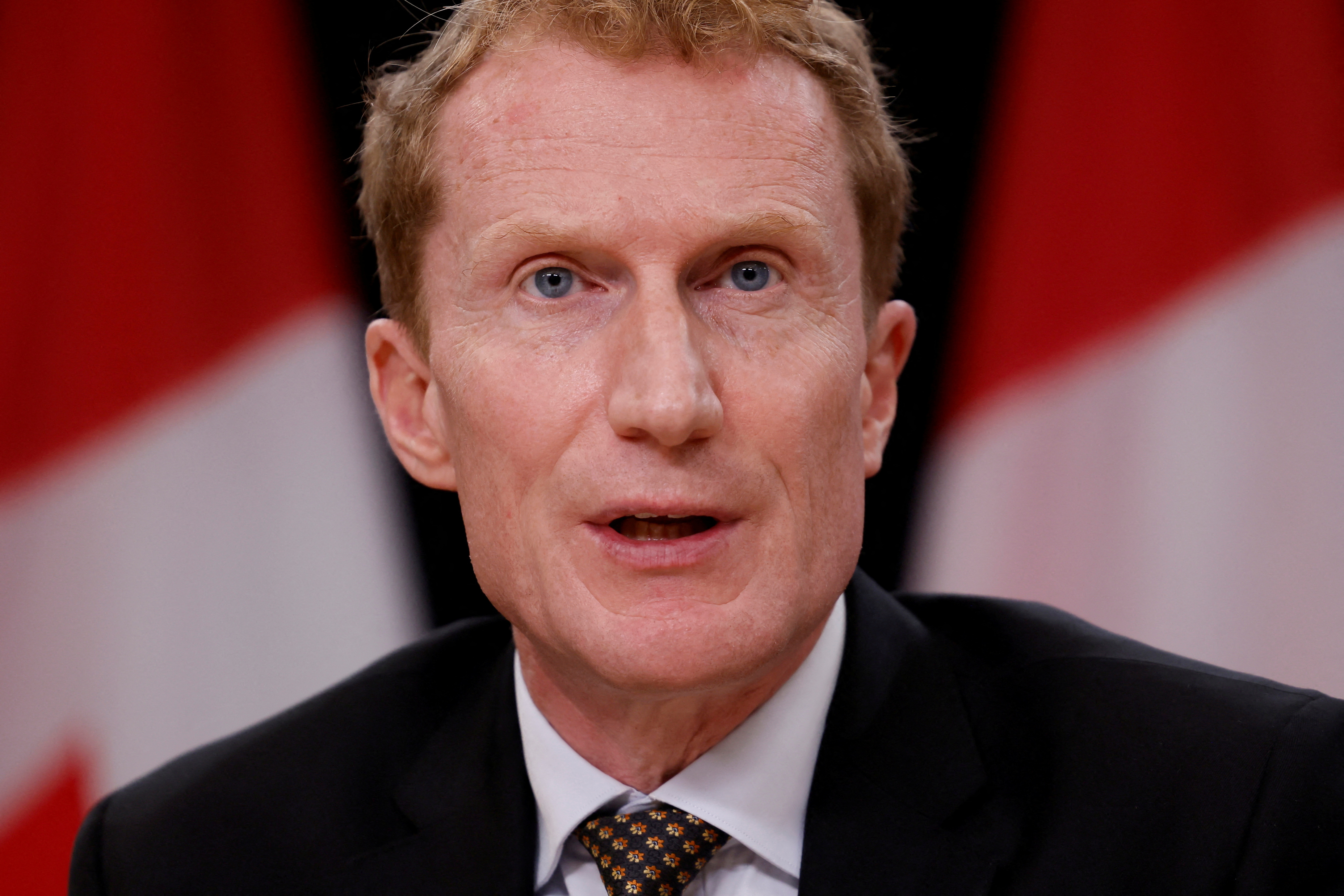 FILE PHOTO: Canada's Minister of Immigration, Refugees and Citizenship Marc Miller takes part in a press conference in Ottawa