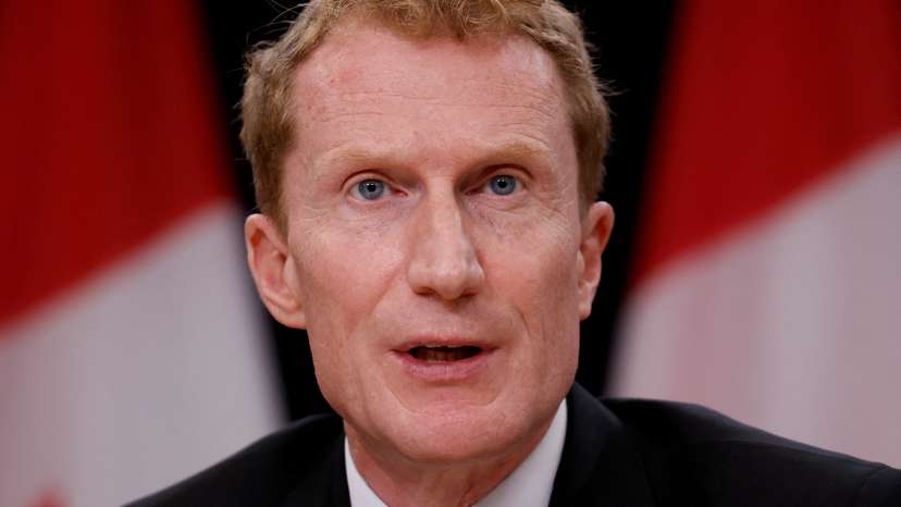 FILE PHOTO: Canada's Minister of Immigration, Refugees and Citizenship Marc Miller takes part in a press conference in Ottawa