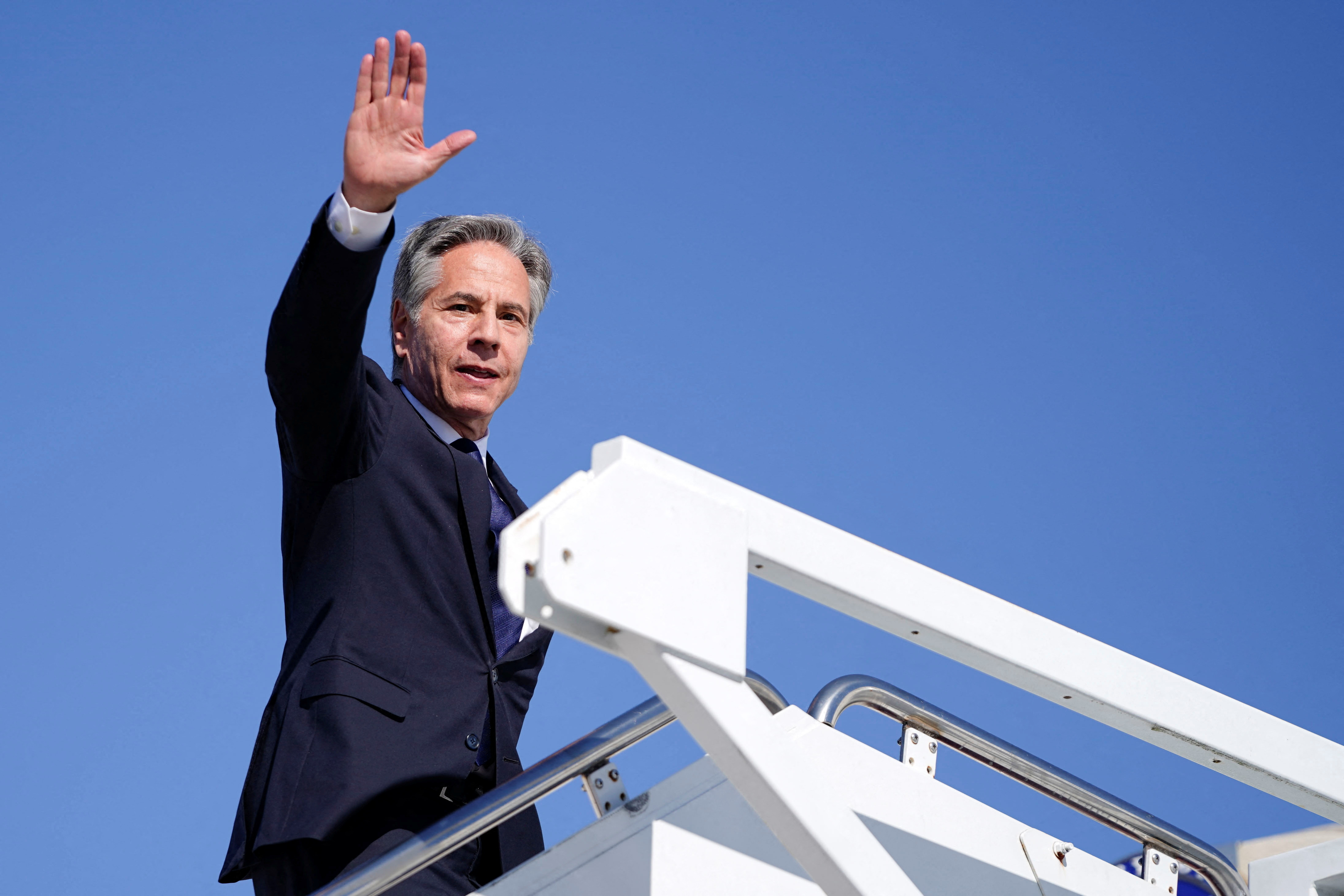 U.S. Secretary of State Antony Blinken departs Joint Base Andrews