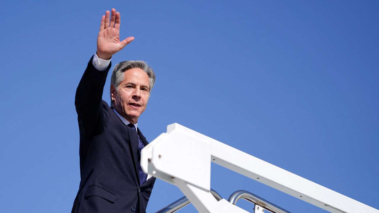 U.S. Secretary of State Antony Blinken departs Joint Base Andrews