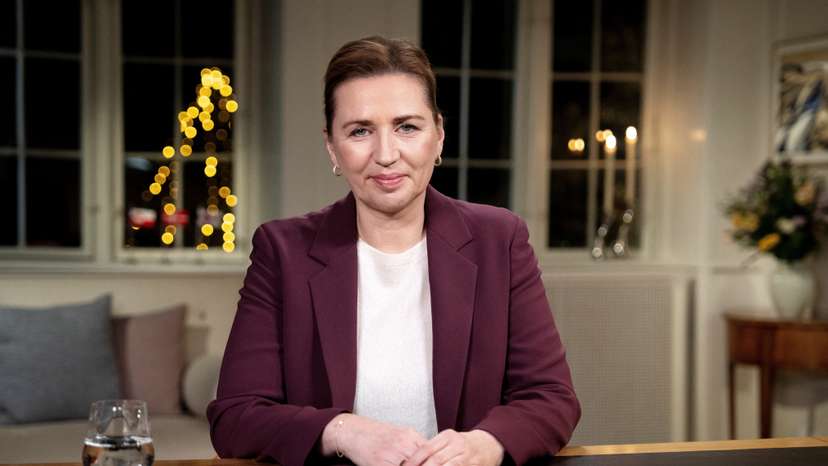 Denmark's Prime Minister Mette Frederiksen delivers New Year's speech at Marienborg