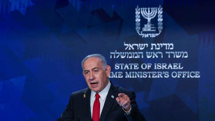 Israeli Prime Minister Netanyahu speaks attends a press conference, in Jerusalem