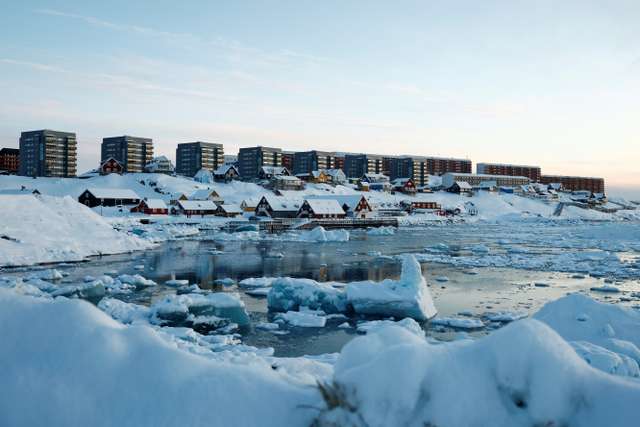 General view shows Nuuk in Greenland