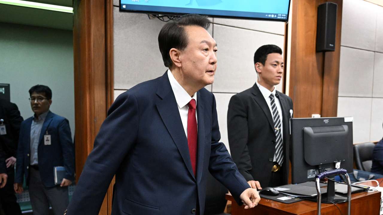 South Korea's former president Yoon Suk Yeol attends his criminal trial on insurrection charges in Seoul