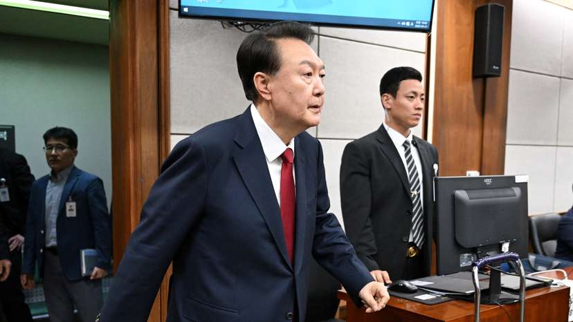 South Korea's former president Yoon Suk Yeol attends his criminal trial on insurrection charges in Seoul