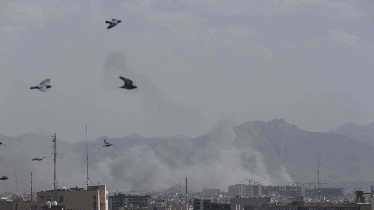 Aftermath of strike in Tehran