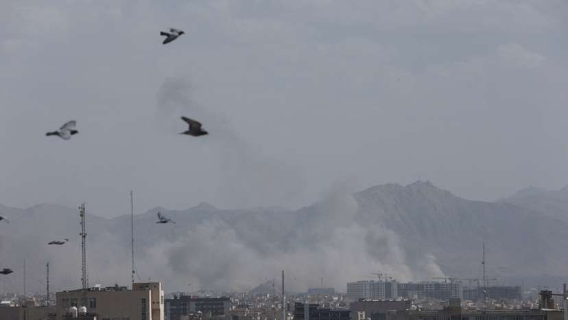 Aftermath of strike in Tehran