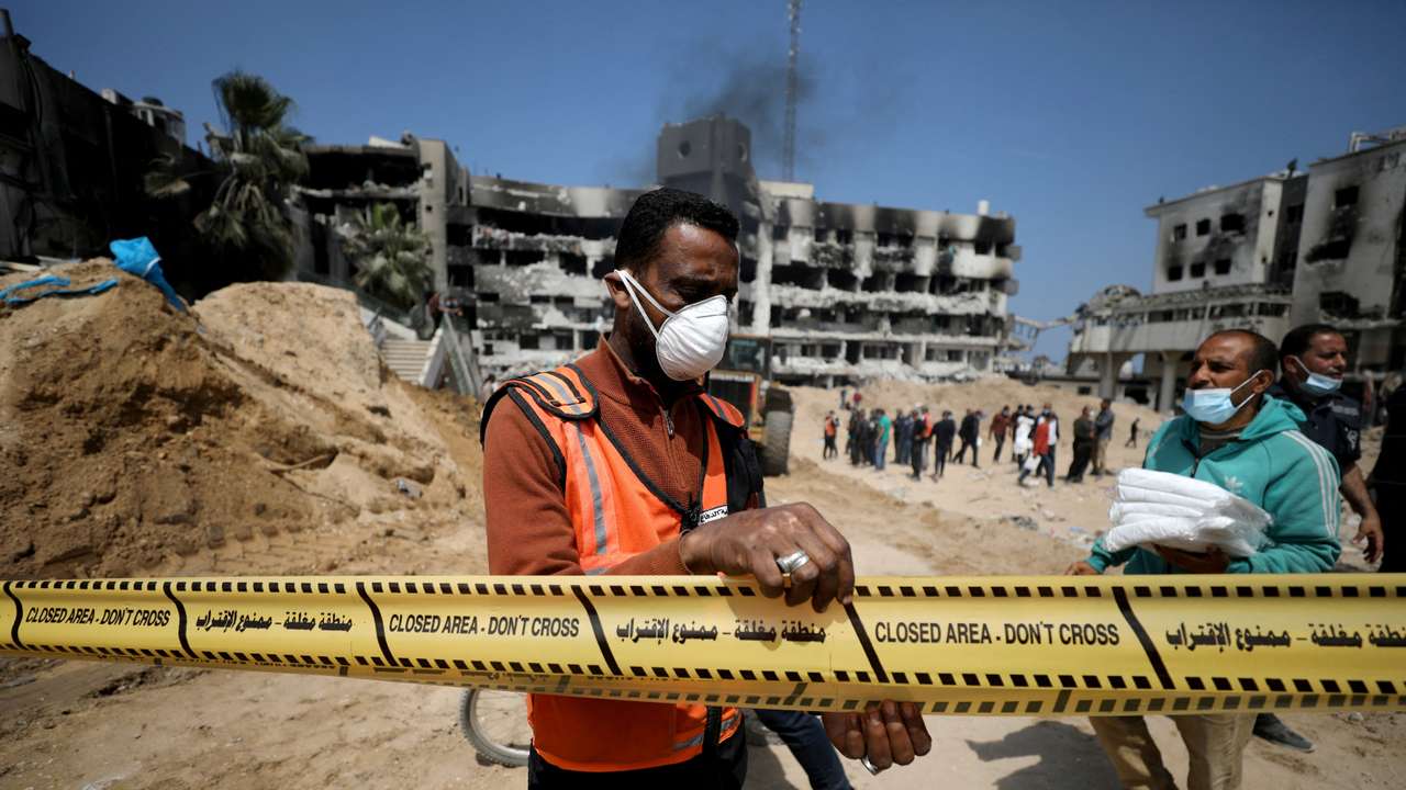 Aftermath of a two-week Israeli operation at Al Shifa Hospital