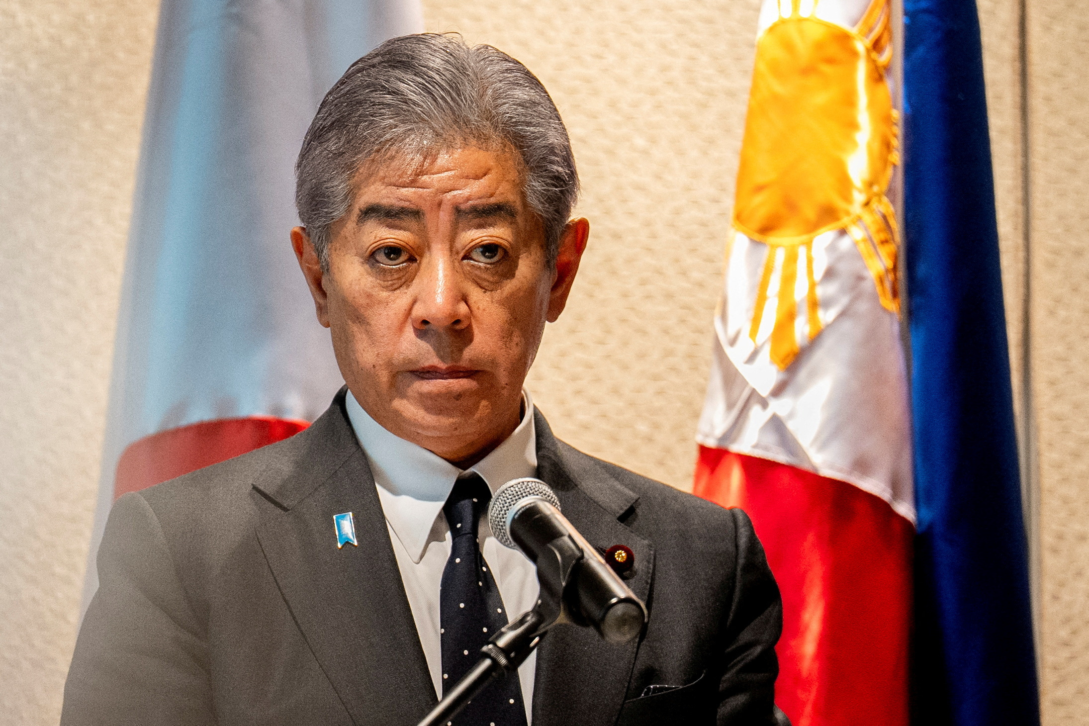 FILE PHOTO: Japan Foreign Minister Takeshi Iwaya in Philippines