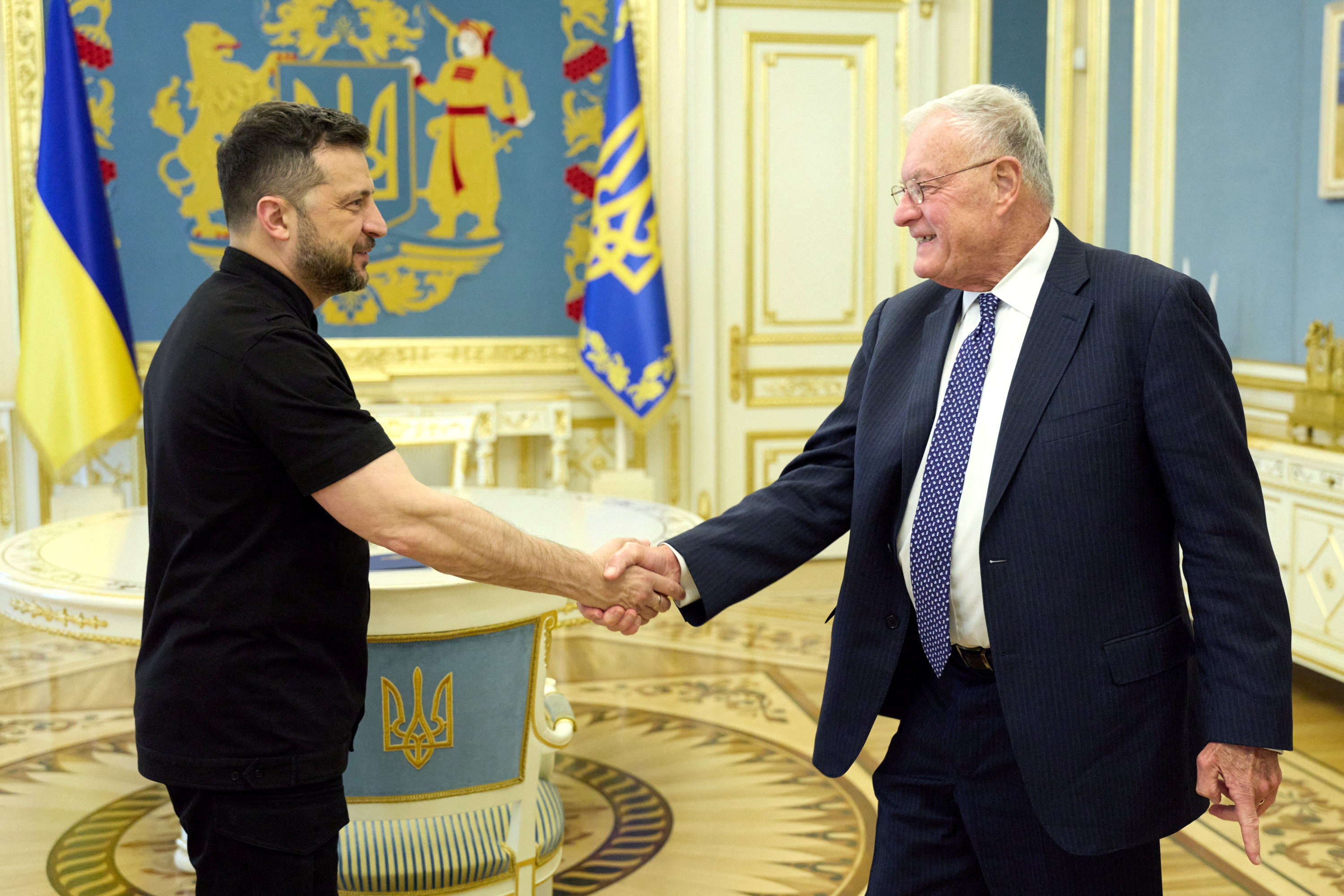Ukraine's President Zelenskiy meets with U.S. Special Envoy for Ukraine Kellogg, in Kyiv