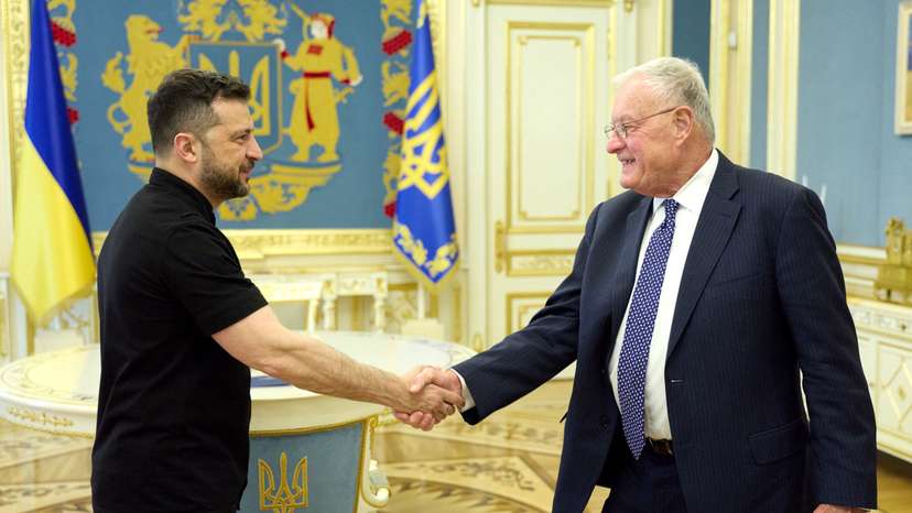 Ukraine's President Zelenskiy meets with U.S. Special Envoy for Ukraine Kellogg, in Kyiv