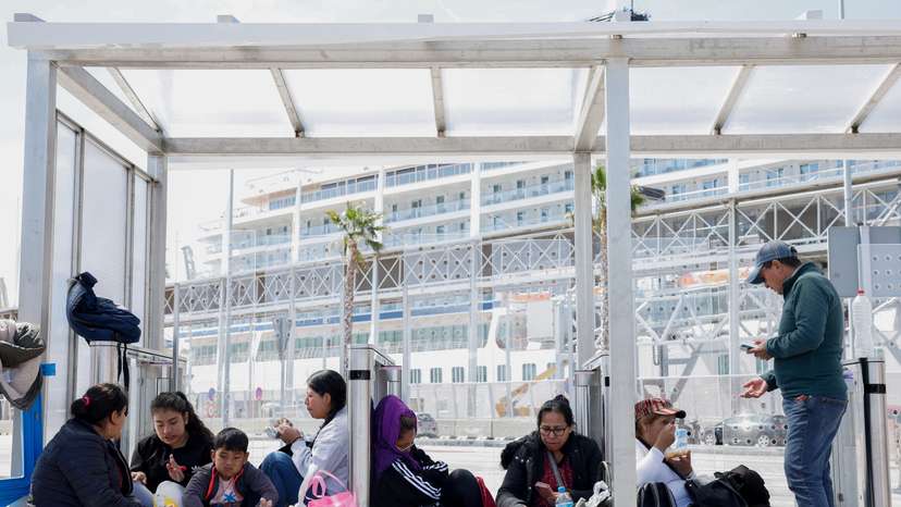 MSC Armonia cruise ship leaves Barcelona's Port