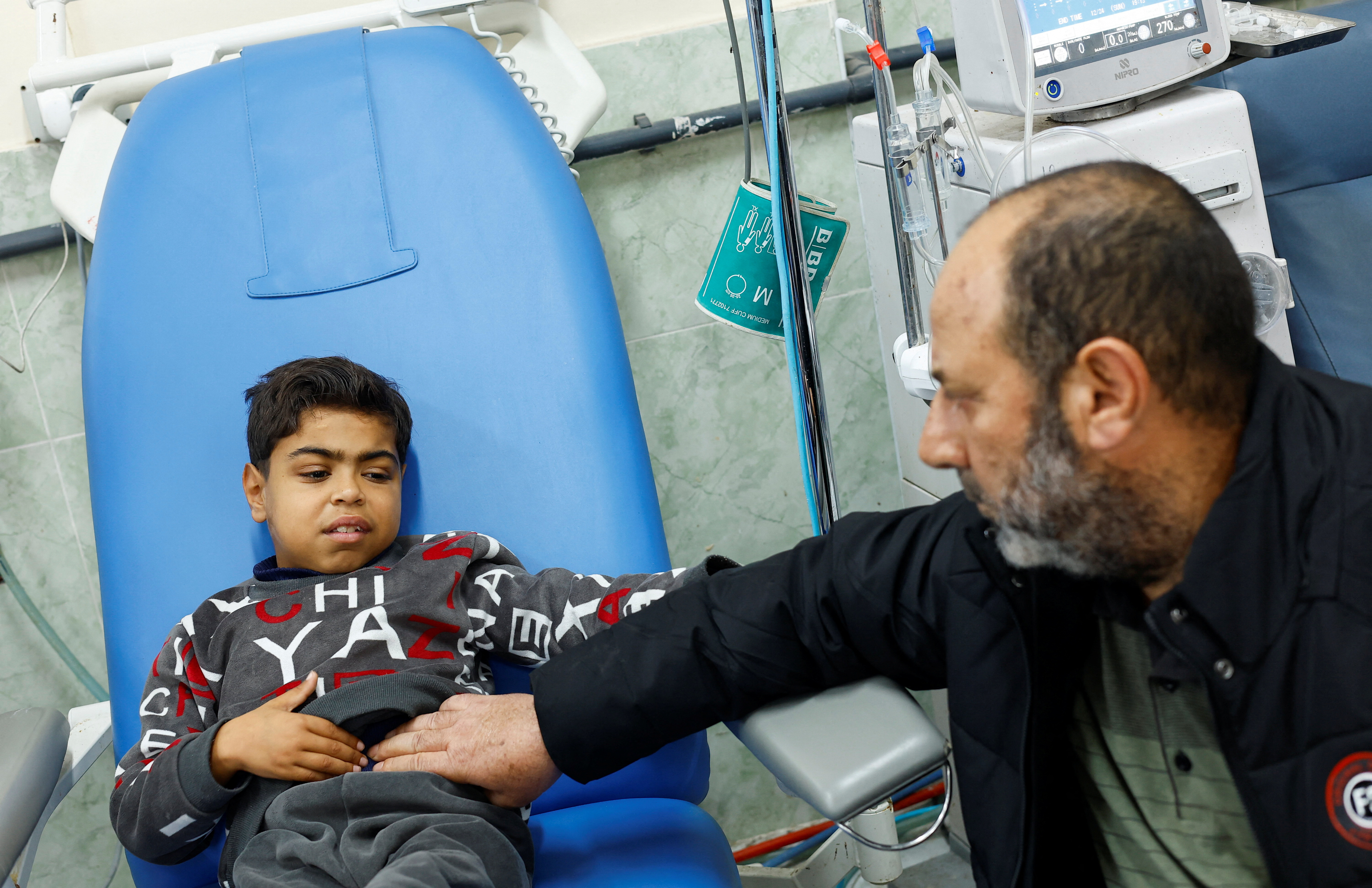 Gaza boy on dialysis afraid he will never see his family again