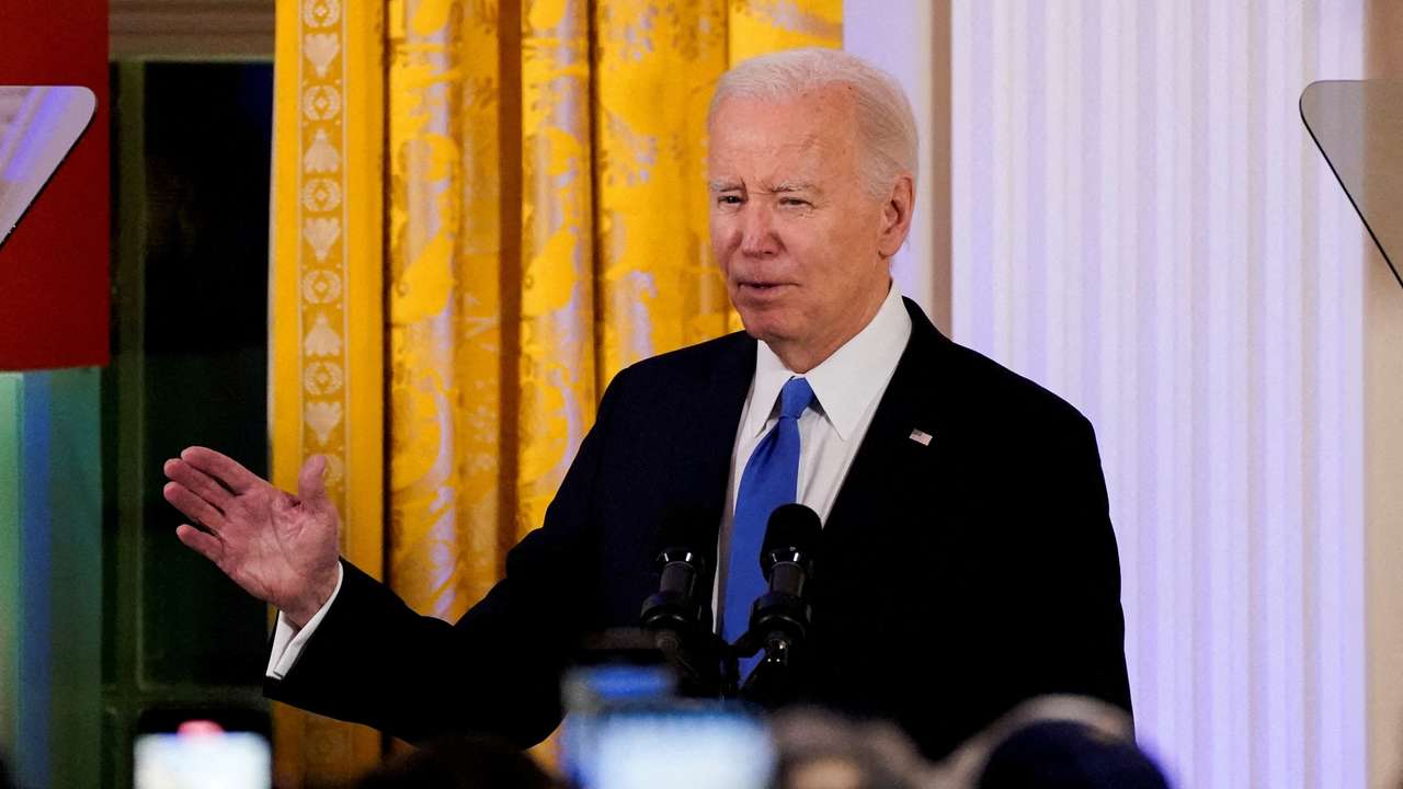 FILE PHOTO: U.S. President Joe Biden hosts a Hanukkah reception at the White House in Washington
