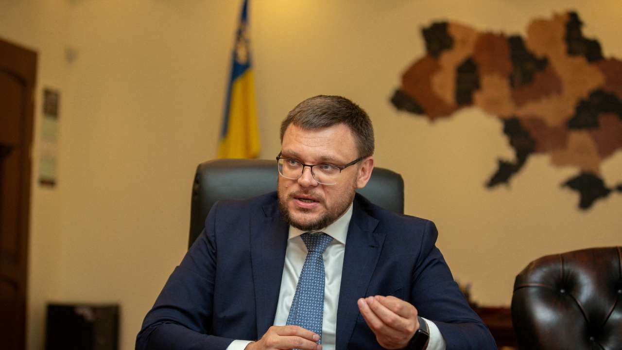 FILE PHOTO: Semen Kryvonos, director of the National Anti-Corruption Bureau of Ukraine, speaks with Reuters in Kyiv