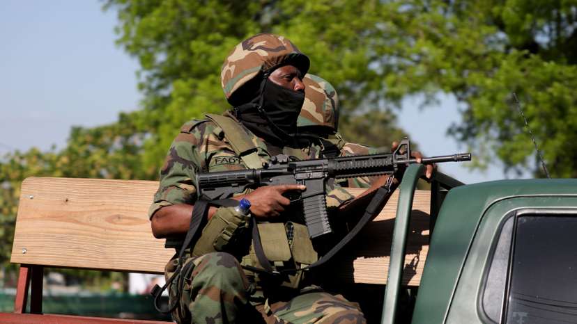 Law enforcement officers patrol amid ongoing gang violence, in Port-au-Prince