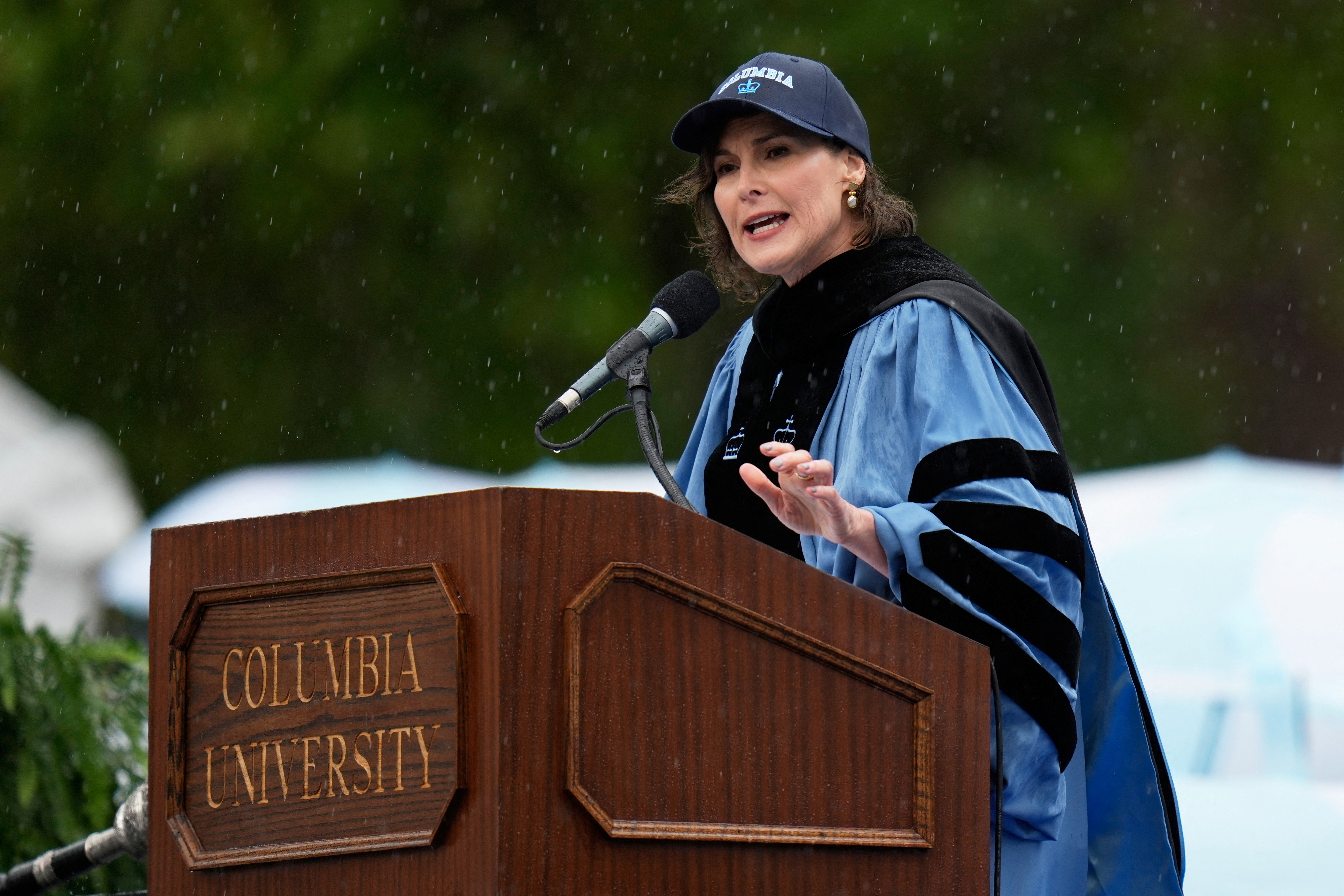 Columbia University's commencement ceremony, in Manhattan