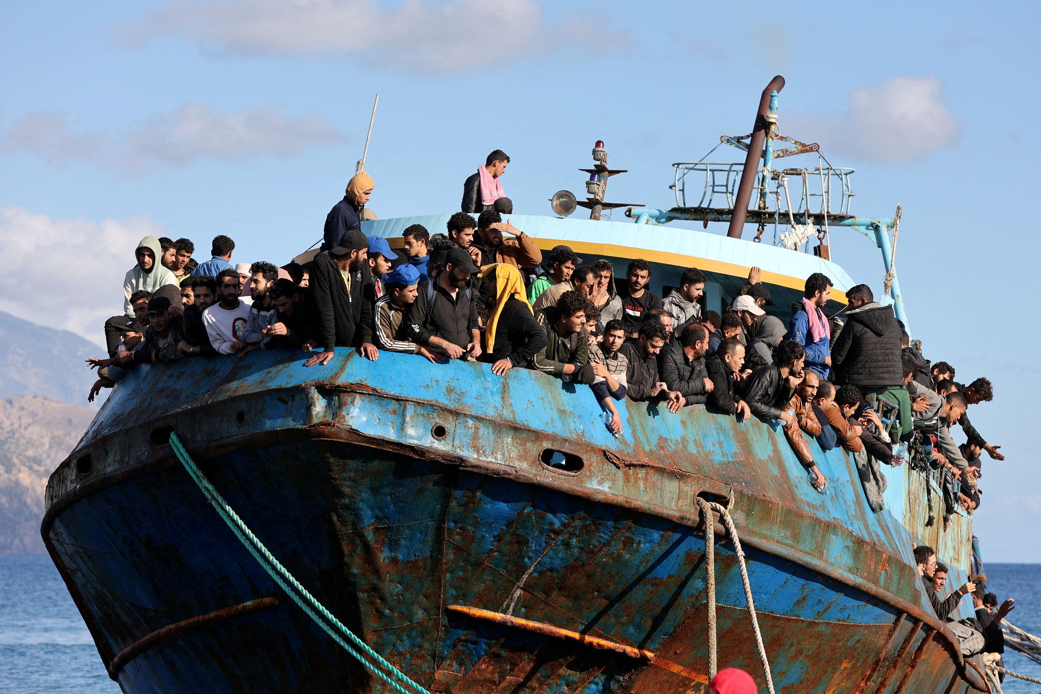 FILE PHOTO: Migrant rescue operation off the island of Crete