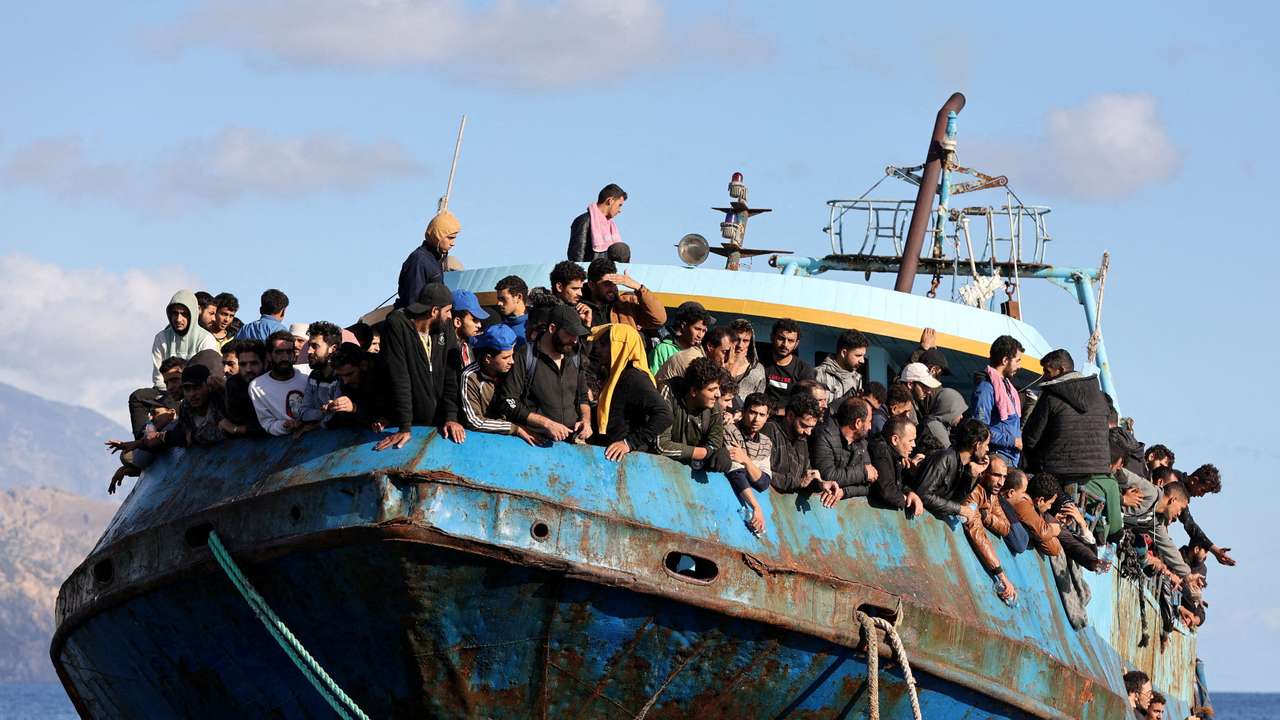 FILE PHOTO: Migrant rescue operation off the island of Crete
