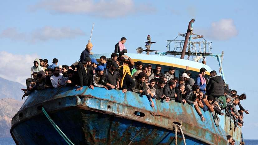 FILE PHOTO: Migrant rescue operation off the island of Crete