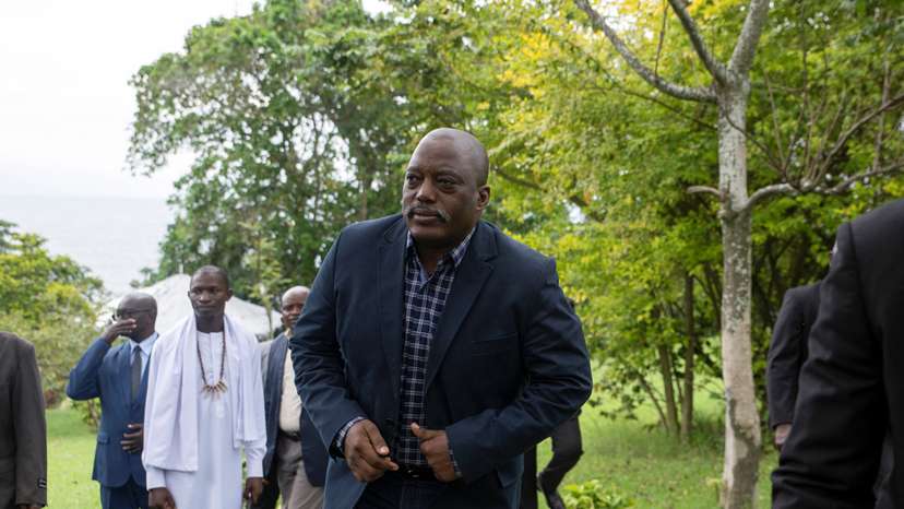 Democratic Republic of Congo's former President Joseph Kabila holds discussion with the religious leaders to help find a "solution" to the crisis in the country's eastern regions in Goma