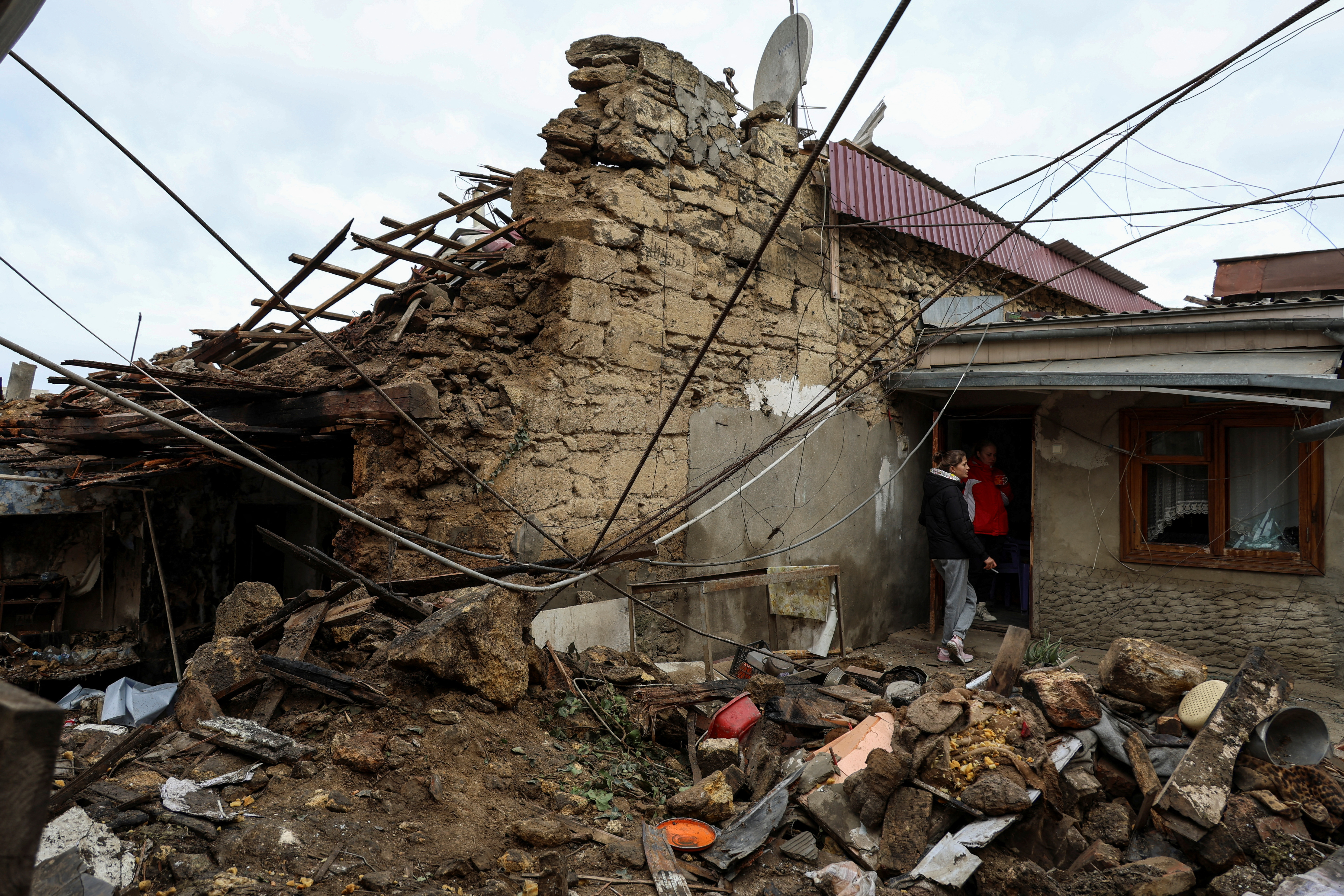 Aftermath of a Russian drone strike in Odesa