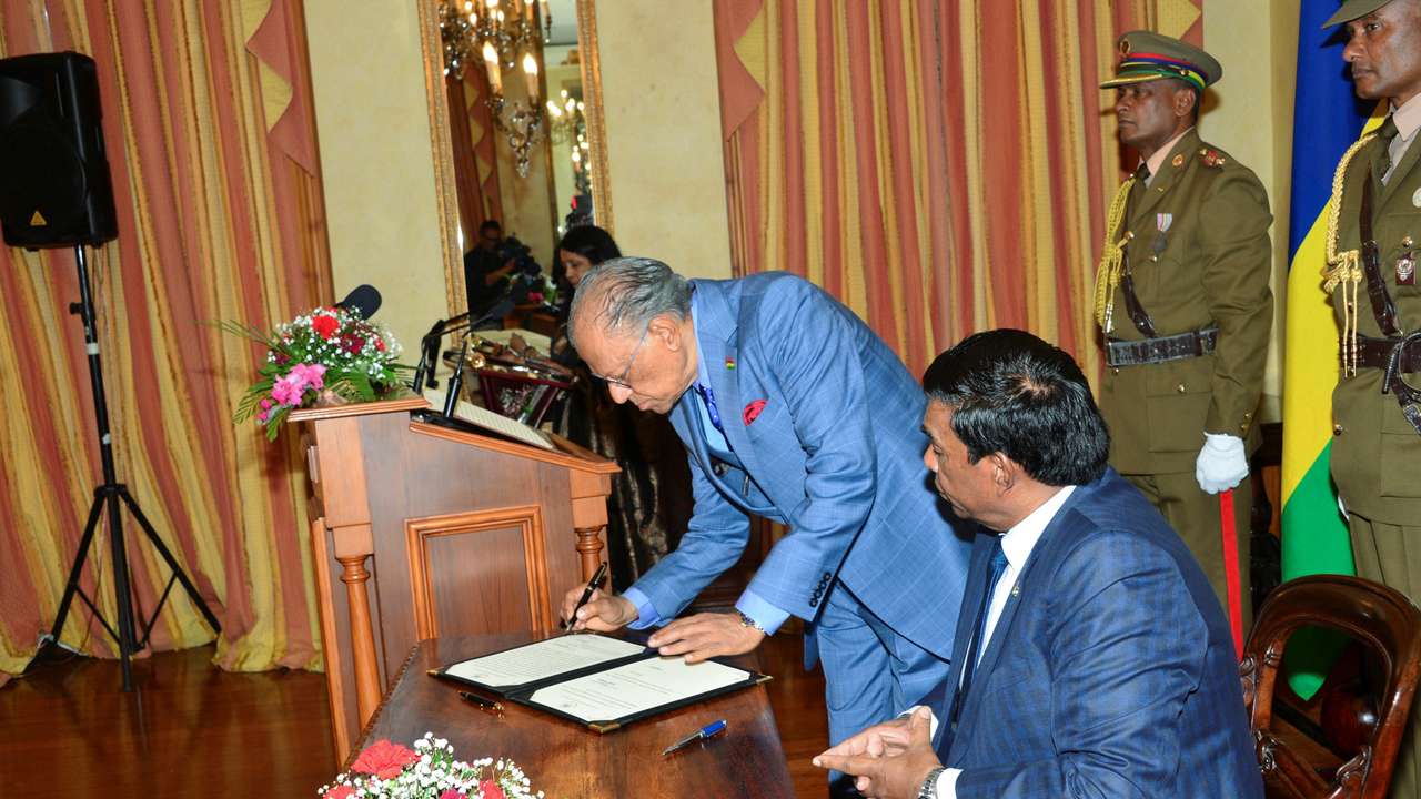 Mauritius opposition leader Ramgoolam sworn in as PM after election rout in Reduit