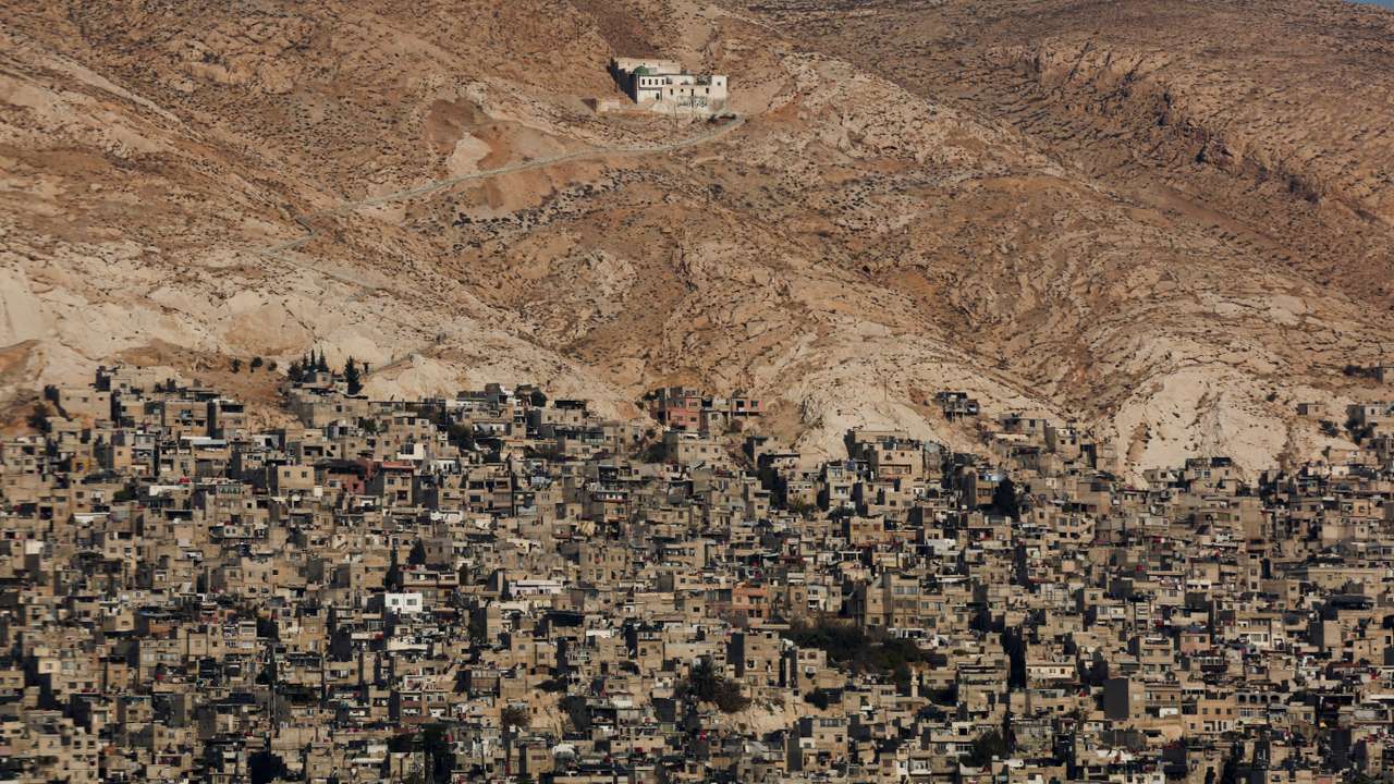 General view of buildings, in Damascus