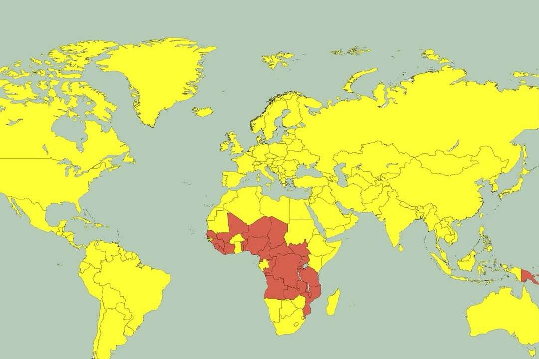 This map shows something surprising- in the red-colored countries, mosquitoes kill more people than humans do, meaning malaria causes more deaths than traffic accidents and homicides combined.Using 2021 data from the World Health Organizati