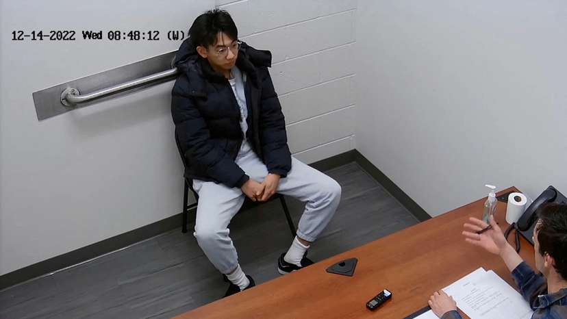 FILE PHOTO: Xiaolei Wu sits for an interview with the Federal Bureau of Investigation