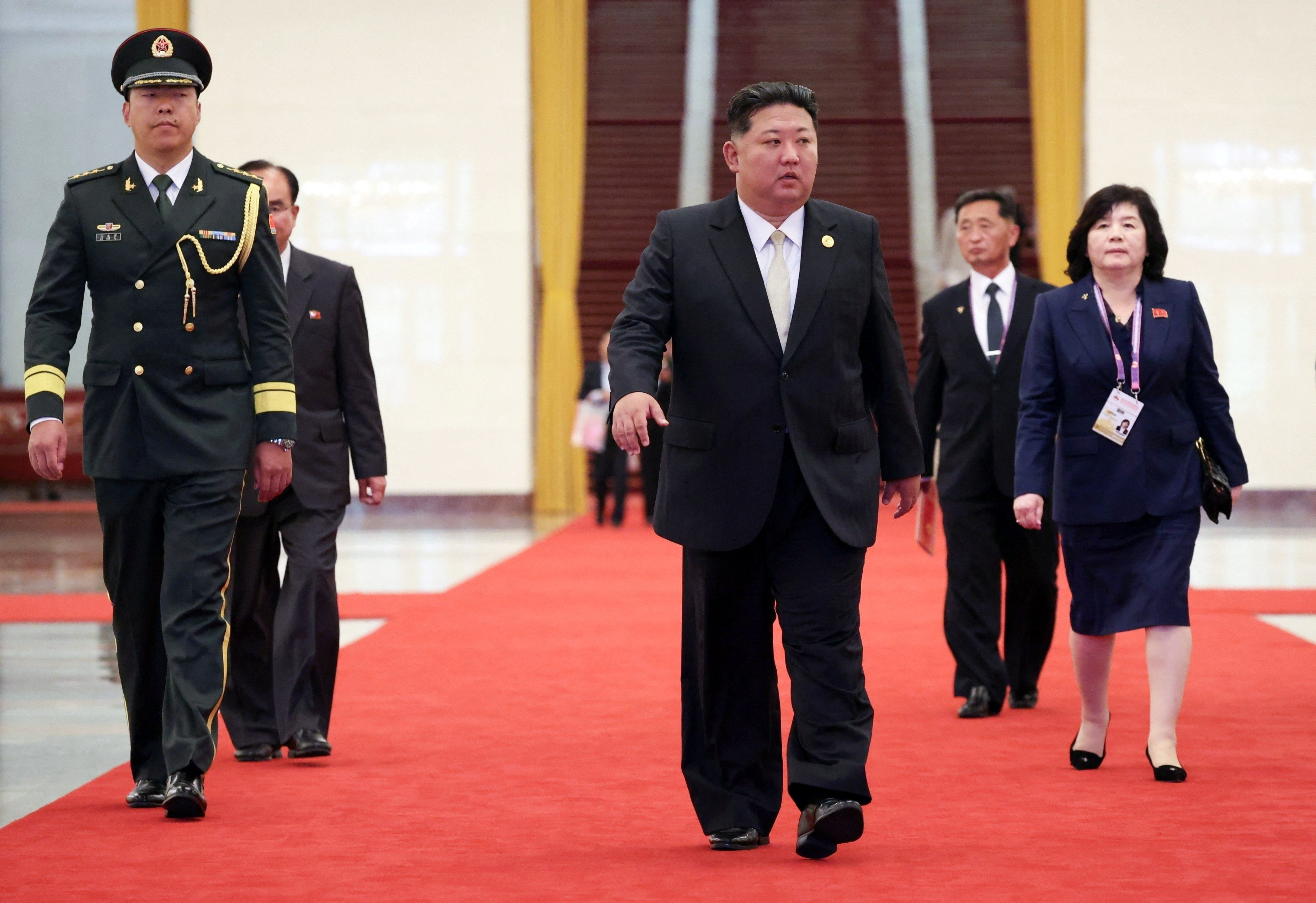Russian President Vladimir Putin meets with North Korean leader Kim Jong Un in Beijing
