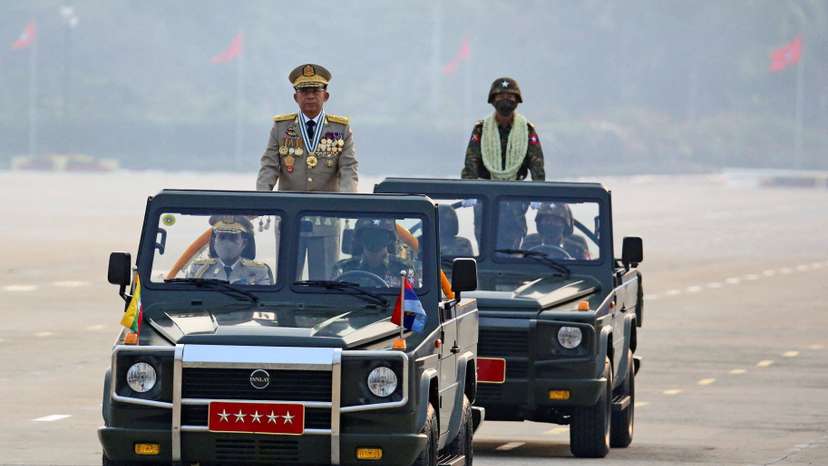 FILE PHOTO: Myanmar's junta chief, Senior General Min Aung Hlaing, in Naypyitaw