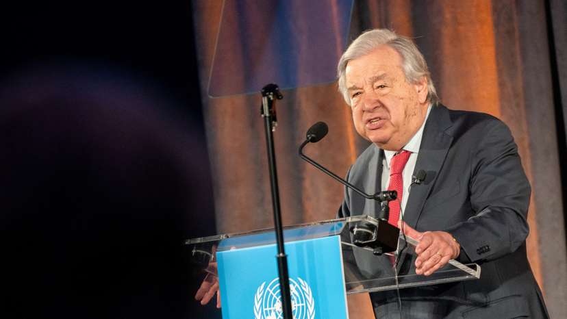 United Nations Secretary-General Antonio Guterres gives a special address on climate action in New York
