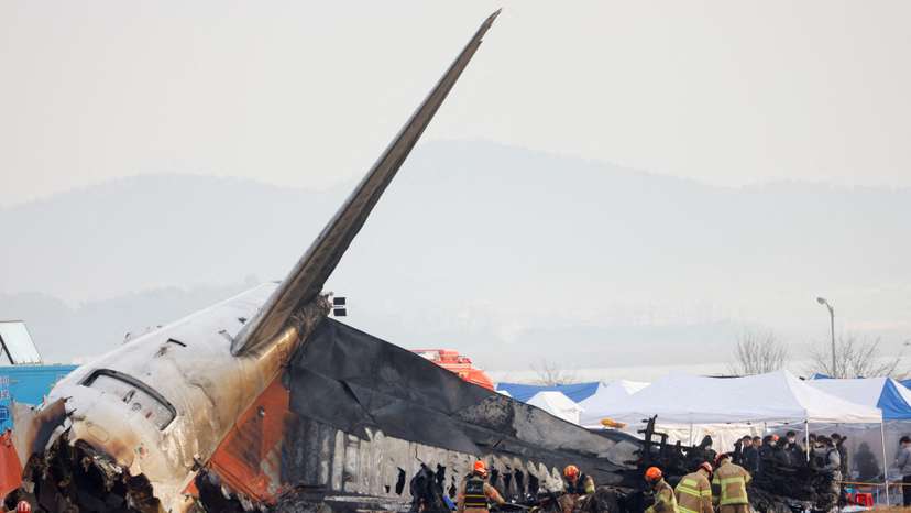 FILE PHOTO: Aftermath of Jeju Air crash at South Korea's Muan airport