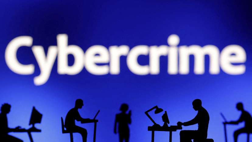 FILE PHOTO: Illustration shows the word "Cybercrime\